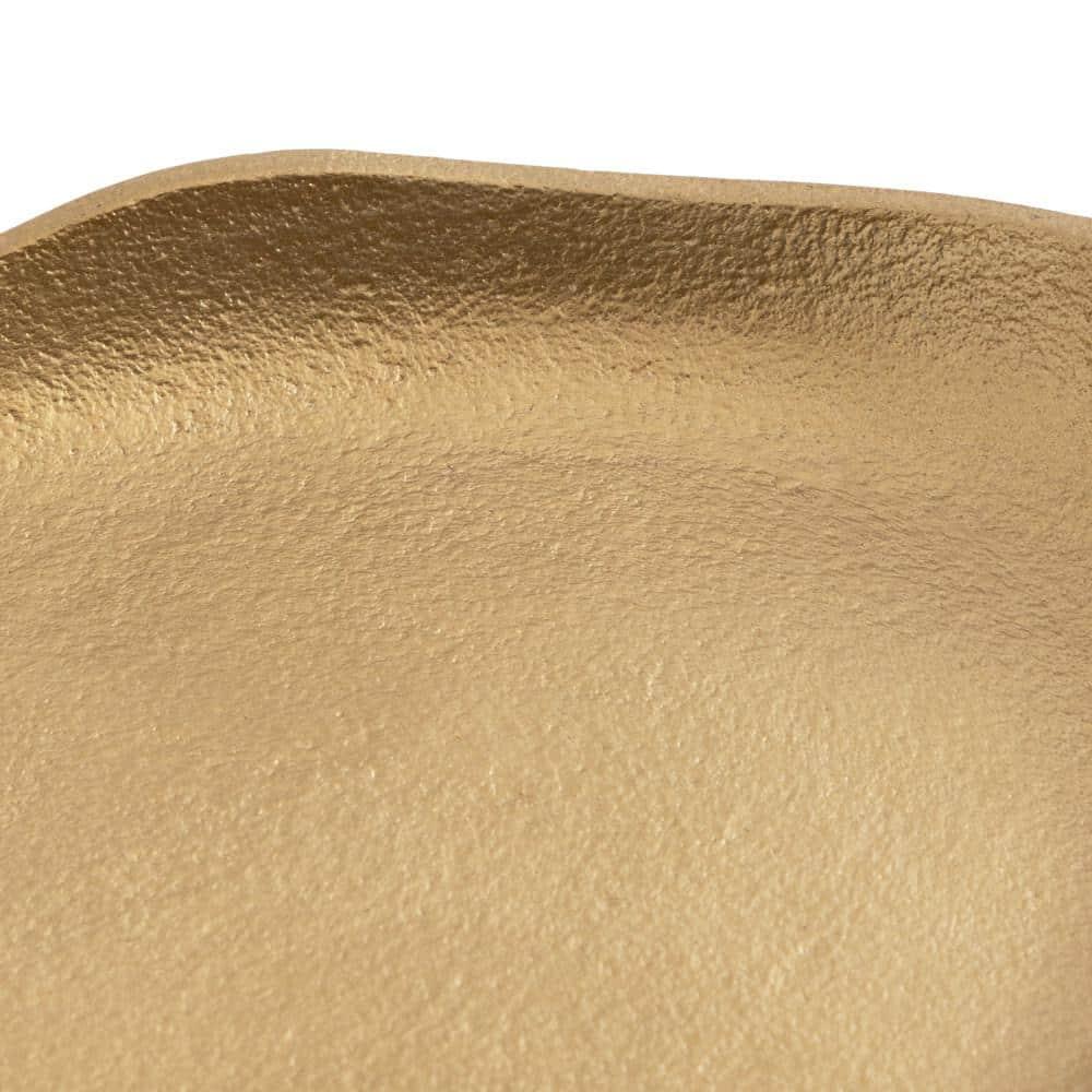 Kate and Laurel Alessia Oval Decorative Tray, 14x8, Gold