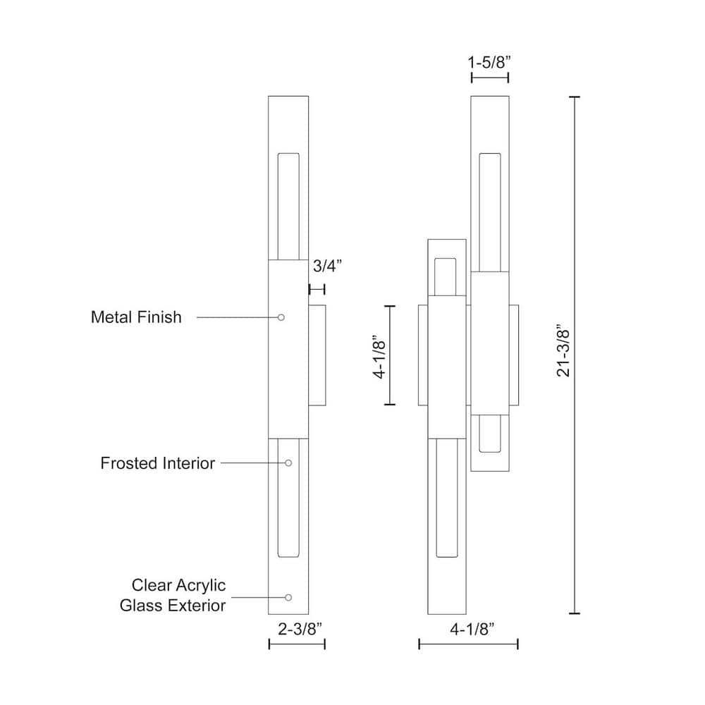 Kuzco Lighting Martelo Steel LED Wallchiere