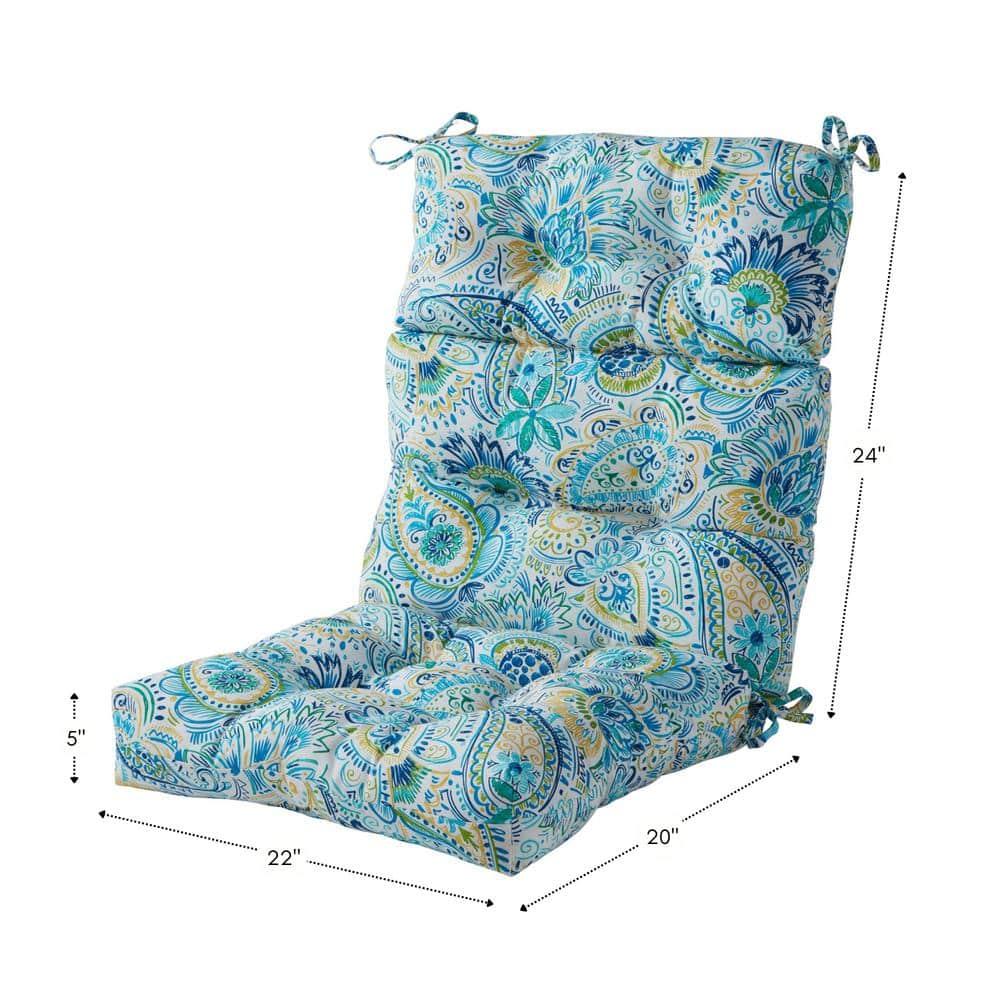 Greendale Home Fashions Baltic 44 x 22 in. Outdoor High Back Chair Cushion