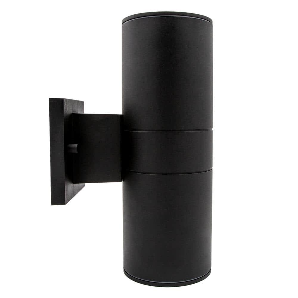 Maxxima Cylinder LED Outdoor Wall Light - Modern Wall Wash Up and Down Porch Light, 24 Watt, 3000K Warm White,