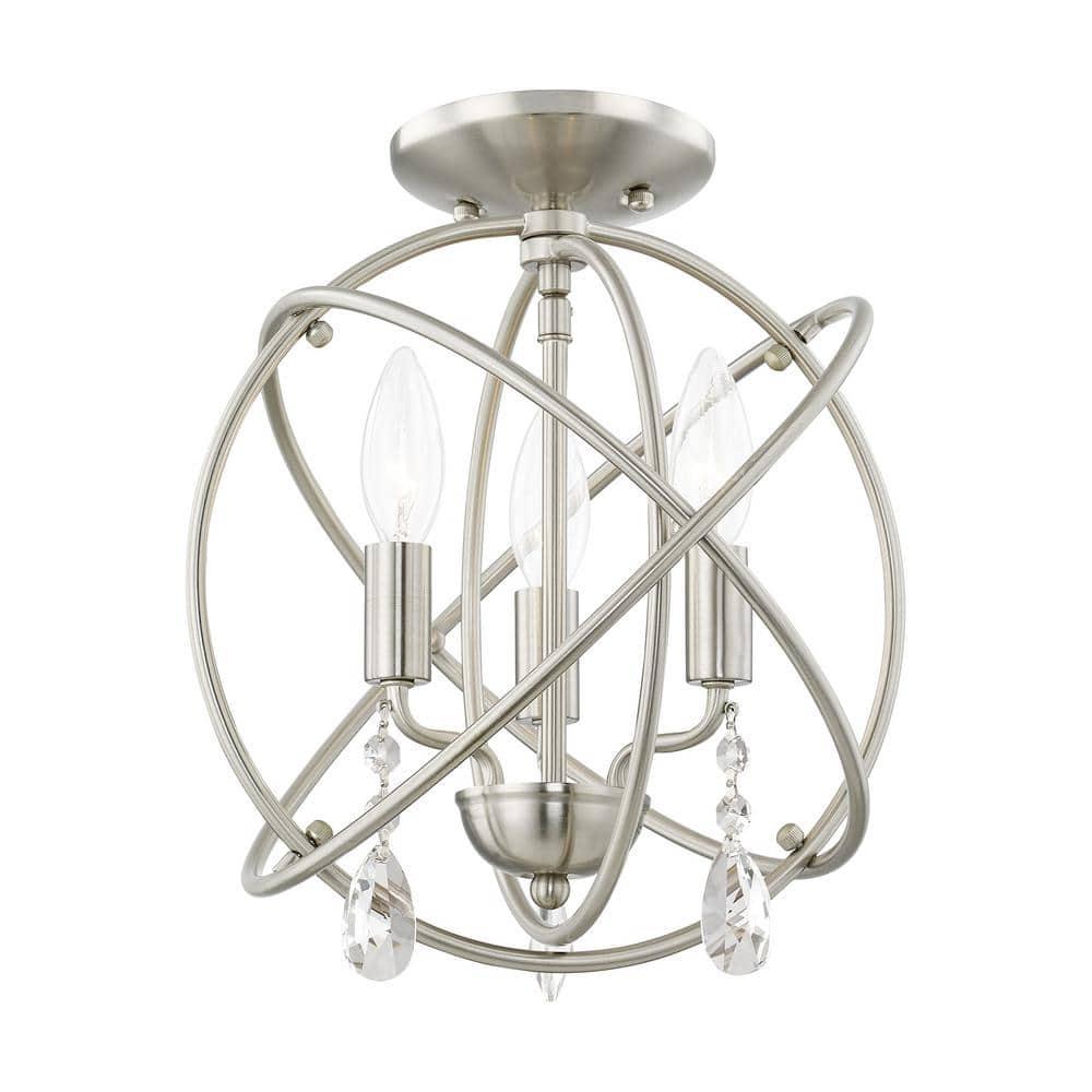 Livex Lighting Aria 3 - Light Chandelier in  Brushed Nickel