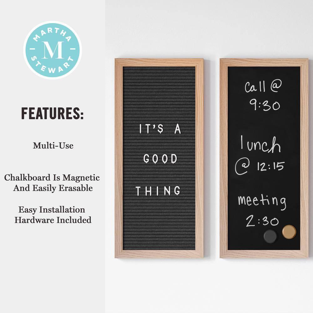 Martha Stewart Thomas Martha Stewart Cork Board, Chalk Board, Letter Board Set with Included Push Pins, Magnets, Liquid Chalk