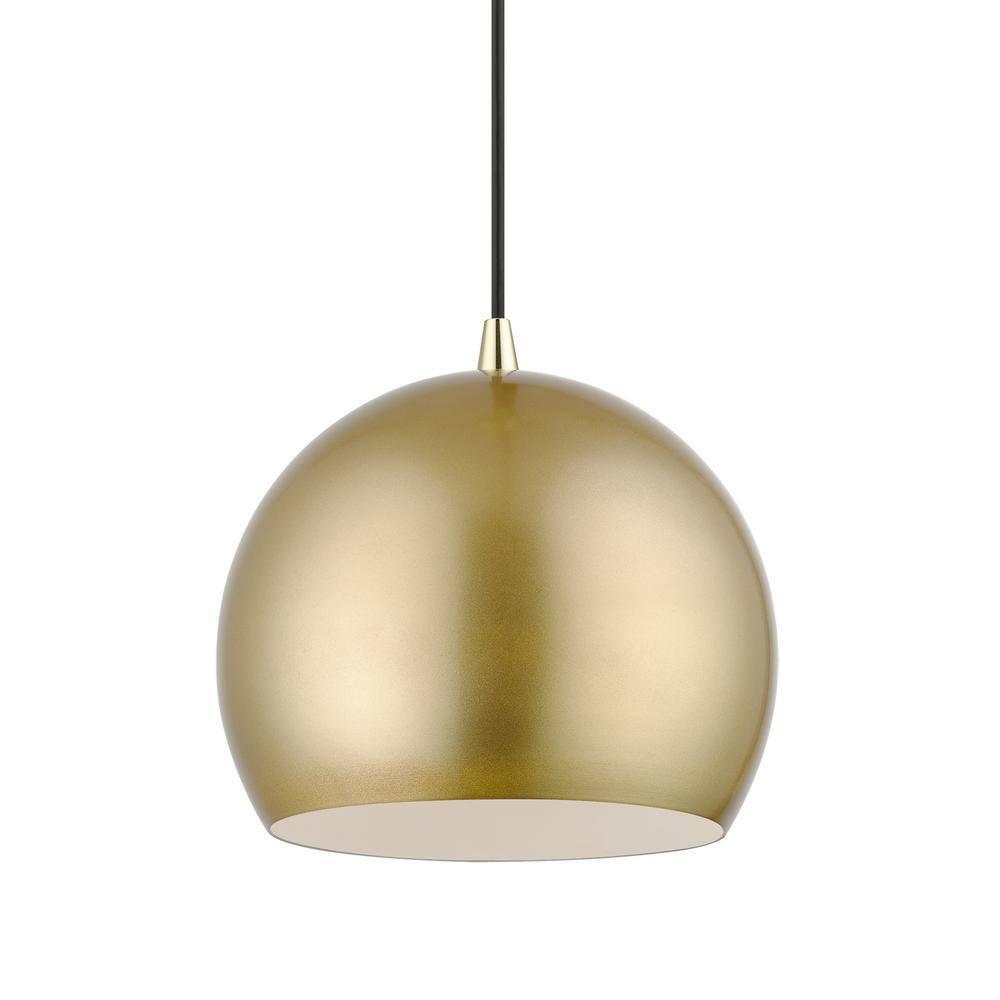Livex Lighting Piedmont 1 - Light Pendant in  Soft Gold/Polished Brass