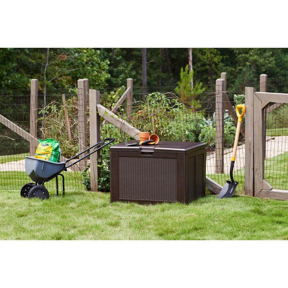 Rubbermaid Rubbermaid Deck Box, Medium, 74 Gallon, Brown