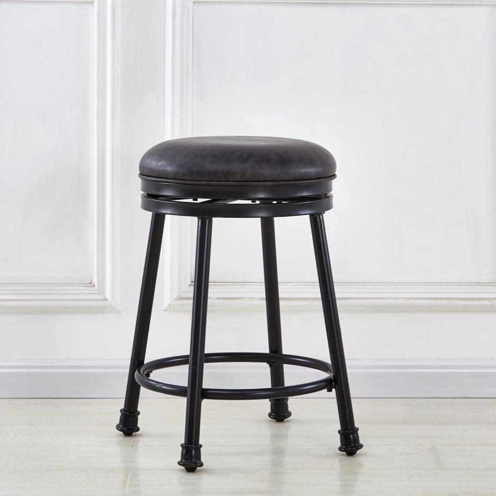 Kelly Clarkson Home Giselle Swivel Upholstered Counter Stool with Metal Frame