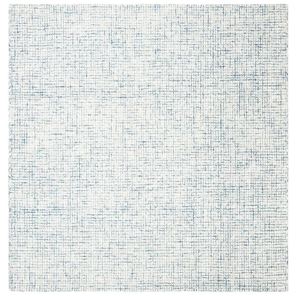 SAFAVIEH Abstract Dalia Geometric Area Rug, Ivory/Blue, 10' x 10' Square