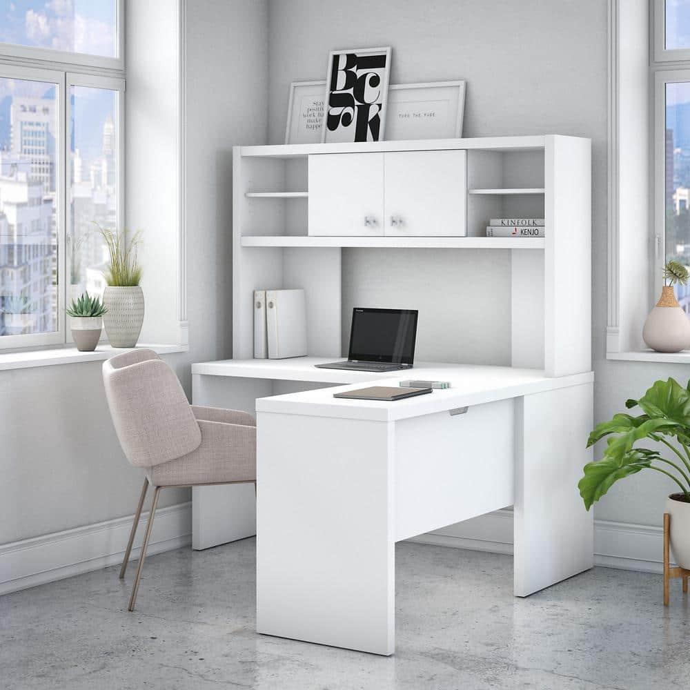 Echo 2-Piece L-Shape Computer Desk Office Set with Hutch