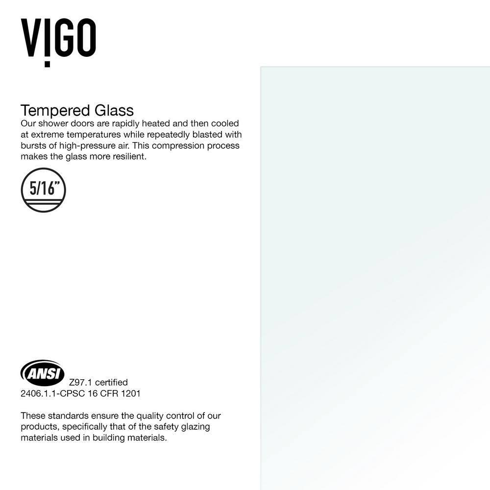 Rialto 34" W x 58" H Hinged Frameless Tub Door with with 5/16" Glass