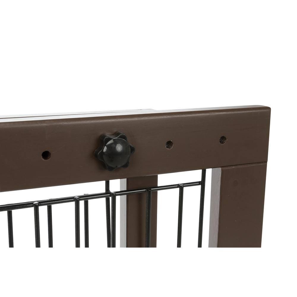 TRIXIE TRIXIE Freestanding Pet Gate with Pet Door, Adjustable Width, 22.5 in Height