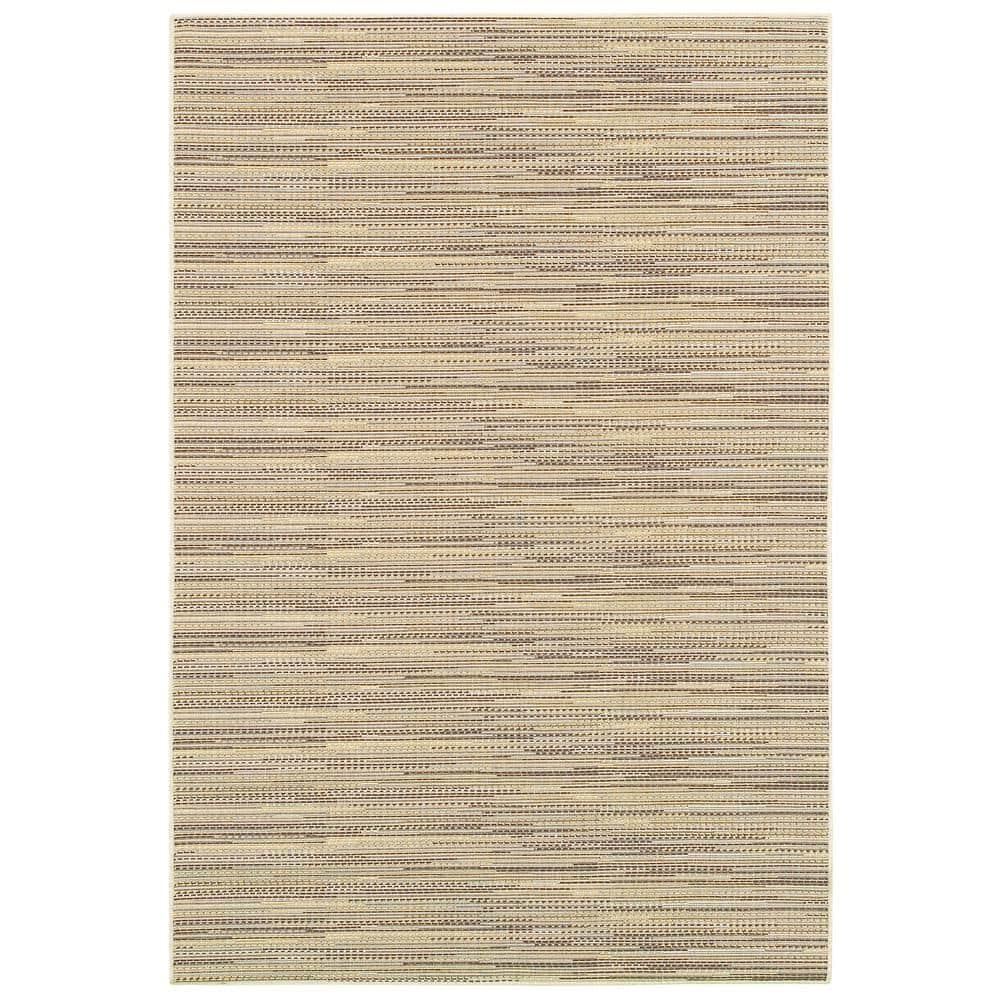 Couristan Monaco Larvotto Indoor / Outdoor Area Rug, Sand-Multi, 3'9" x 5'5"