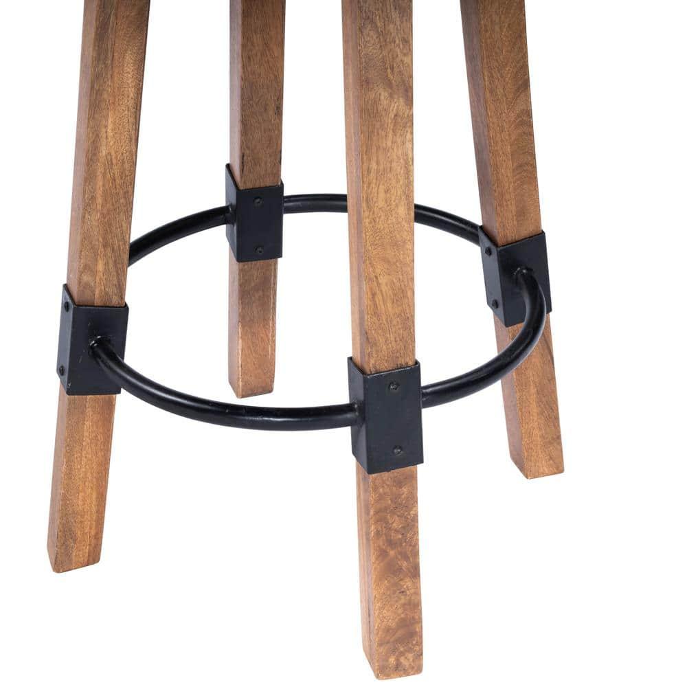 Butler Specialty Masterson Mango Wood & Metal Bar Stool In Beige