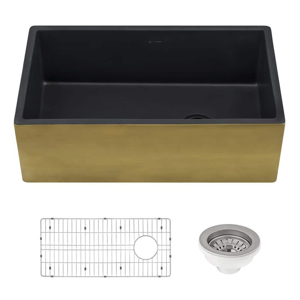Ruvati 30-inch Fireclay Modern Farmhouse Kitchen Sink Single Bowl