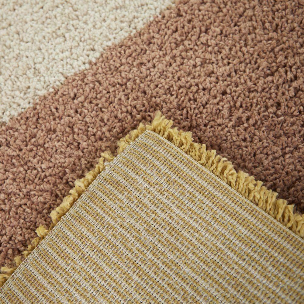 4'4"x6' Merril Mid-Century Modern Geometric Rug Pink - Balta Rugs: Indoor Shag, Fade & Stain-Resistant, OEKO-TEX Certified