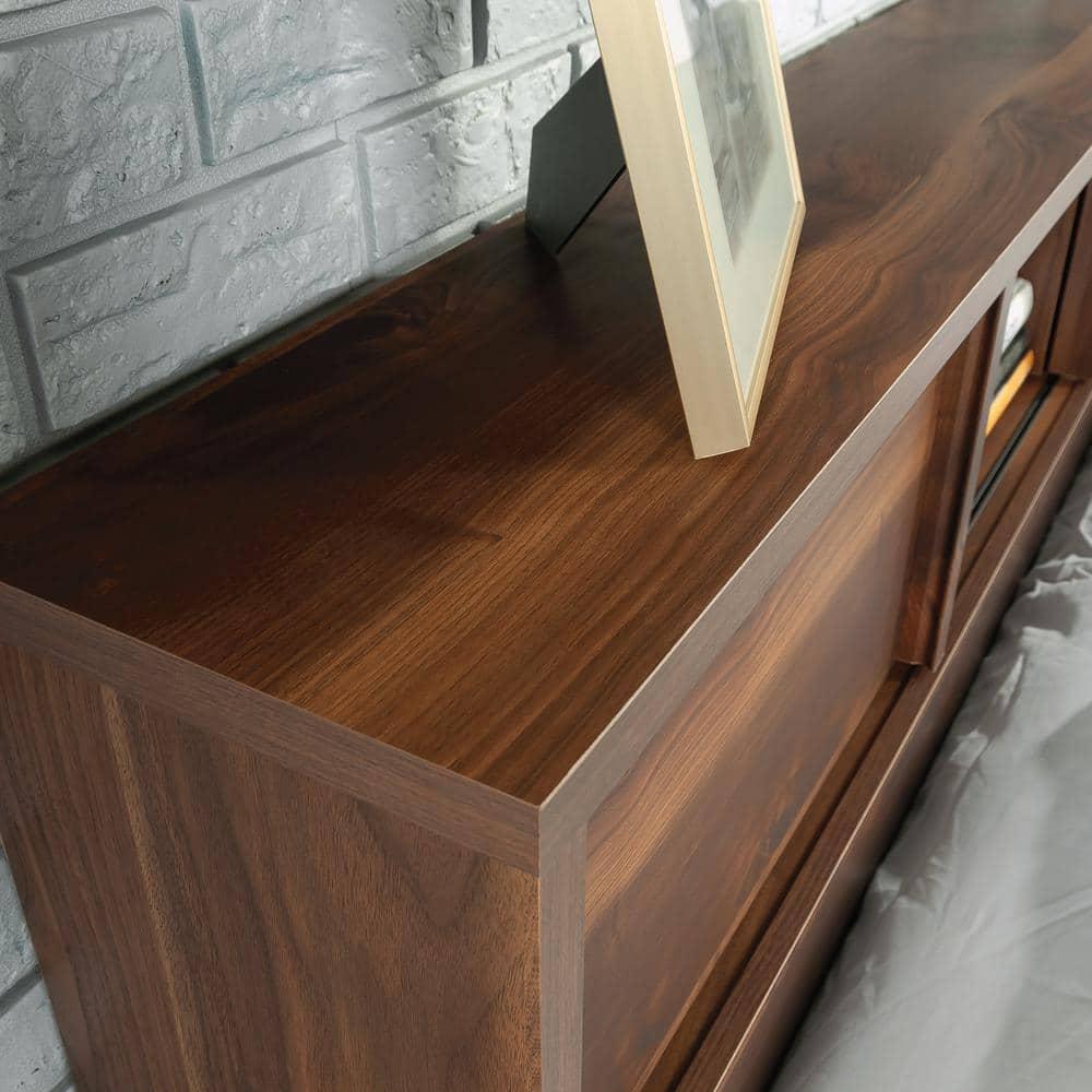 Sauder Full/Queen Harvey Park Headboard Grand Walnut: MDF Bookcase Design, Storage, CARB Certified