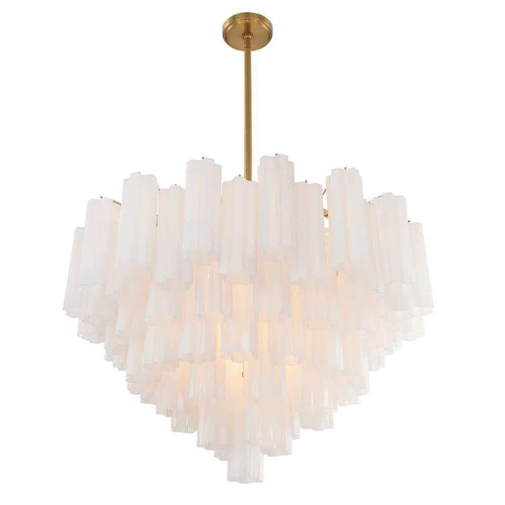 Crystorama Lighting Addis 16 - Light Chandelier in  Aged Brass