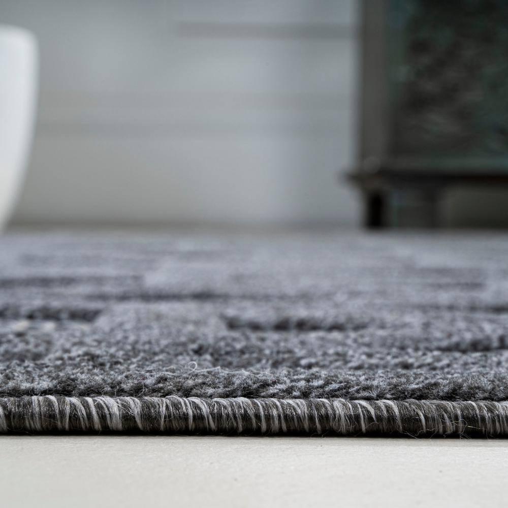 5 X 8 Talaia Neutral Geometric Indoor/Outdoor Area Rug, Dark Gray - JONATHAN Y