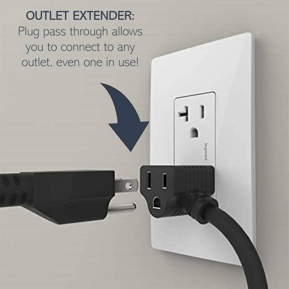 Legrand Wiremold RD4RBK10 radiant Furniture Power Center, Recessed Power Strip, 4 Outlets, 10 Foot Cord, Black