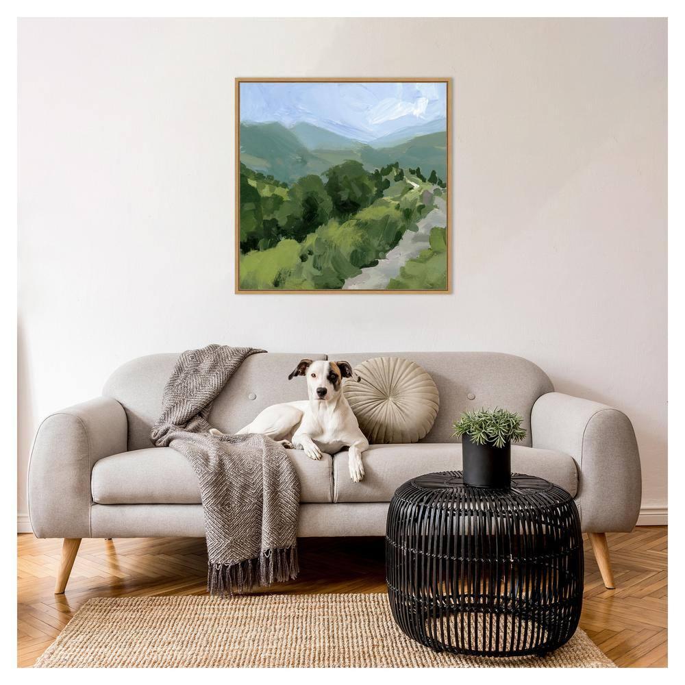 Amanti Art 30"x30" Tree Lined Path I by Victoria Barnes Framed Canvas Wall Art Print