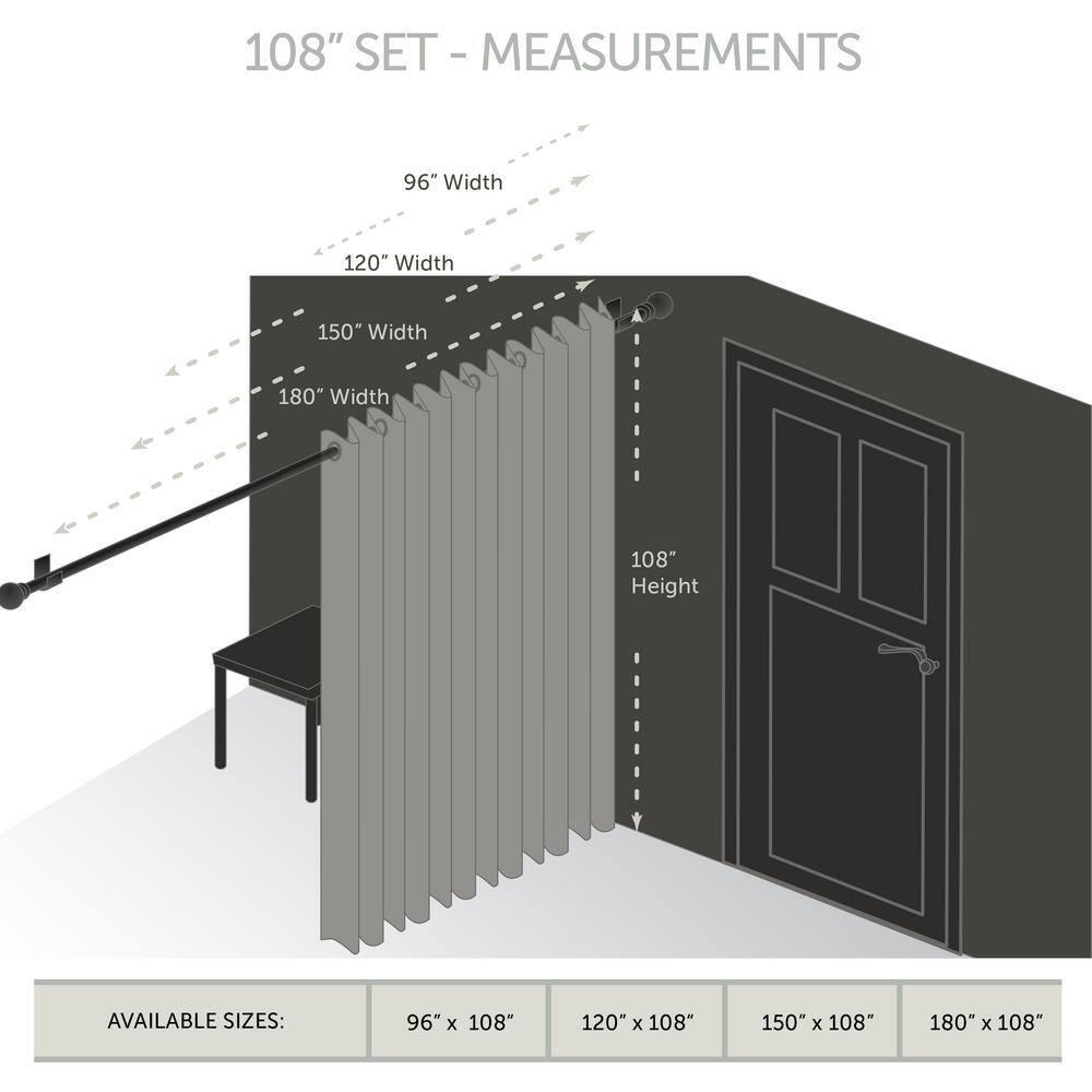 Premium Heavy Duty Room Divider Curtain / Patio Curtain with Grommet 1 Panel - Turquoise 150" x 108"