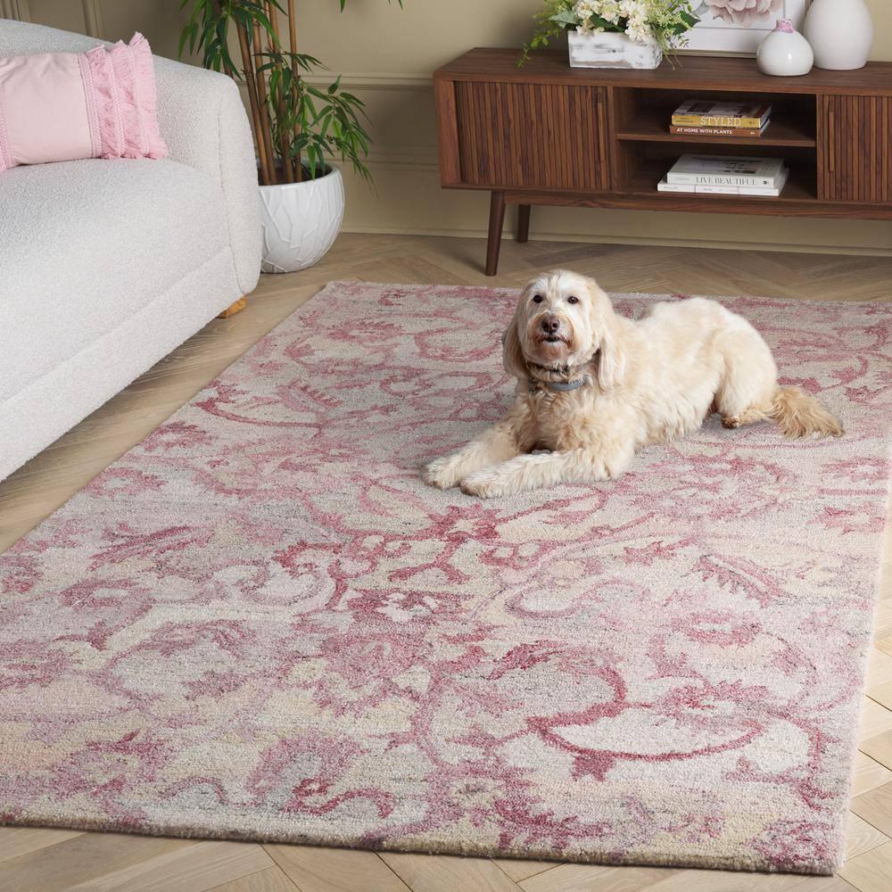 Anatolia AN401 Handmade Tufted Accent Rug - Light Pink - 3' X 5' - Safavieh