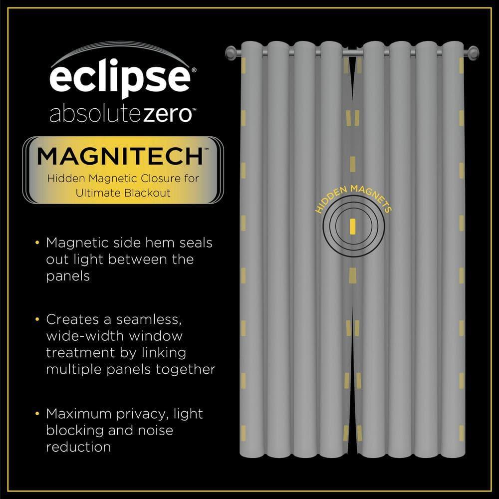 Eclipse Eclipse Cannes Magnitech 100% Blackout Curtain, Rod Pocket, Seamless Magnetic Closure (1 Panel)