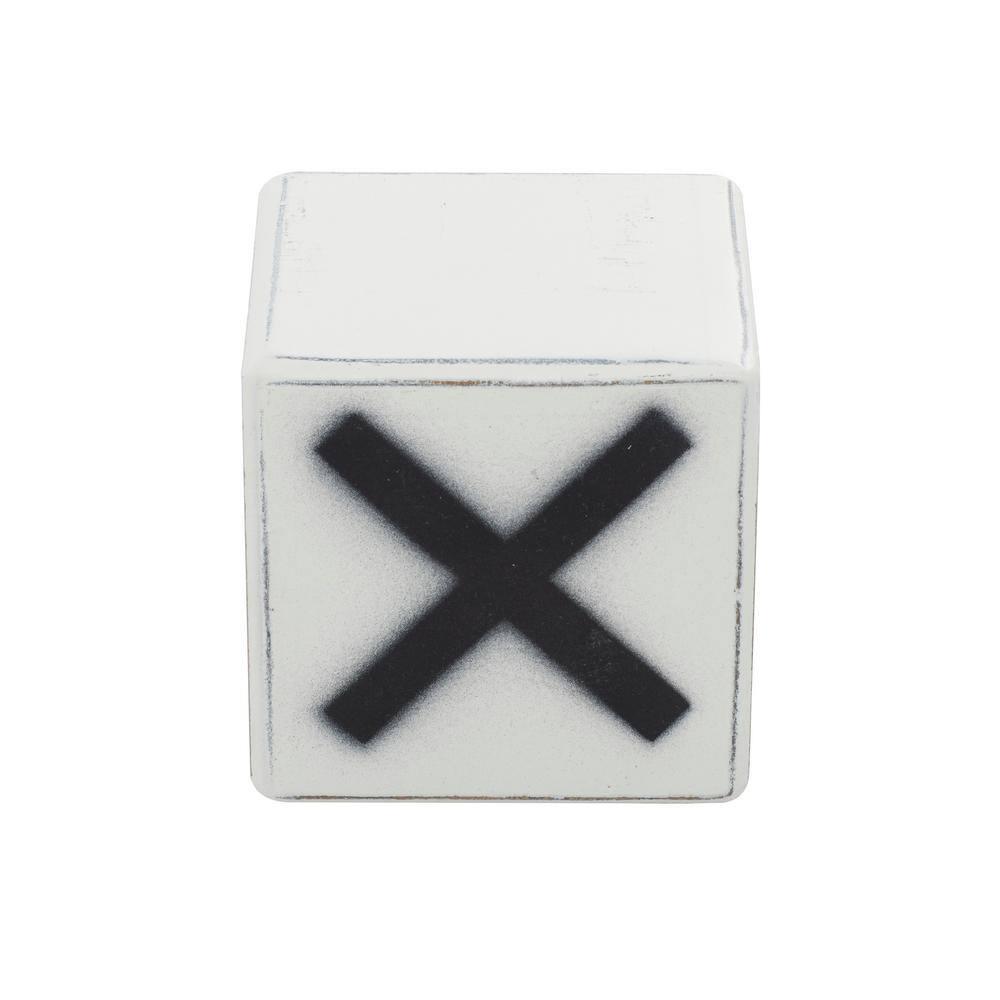 14" Contemporary Wooden Tic Tac Toe Sculpture Black - Olivia & May: MDF Tabletop Game Set