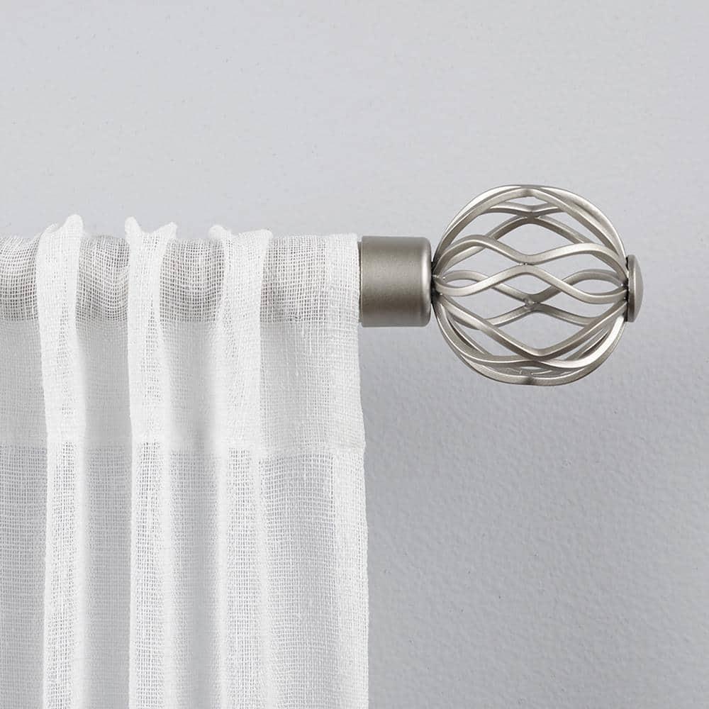 Exclusive Home 66"-120" Ogee Curtain Rod - Matte Silver