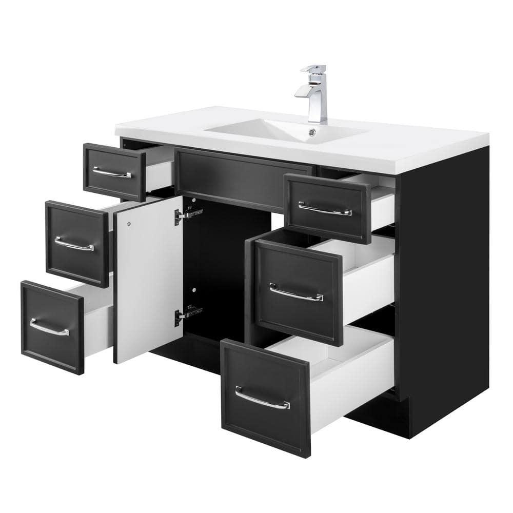 Manhattan 48'' Single Bathroom Vanity with Cultured Marble Top