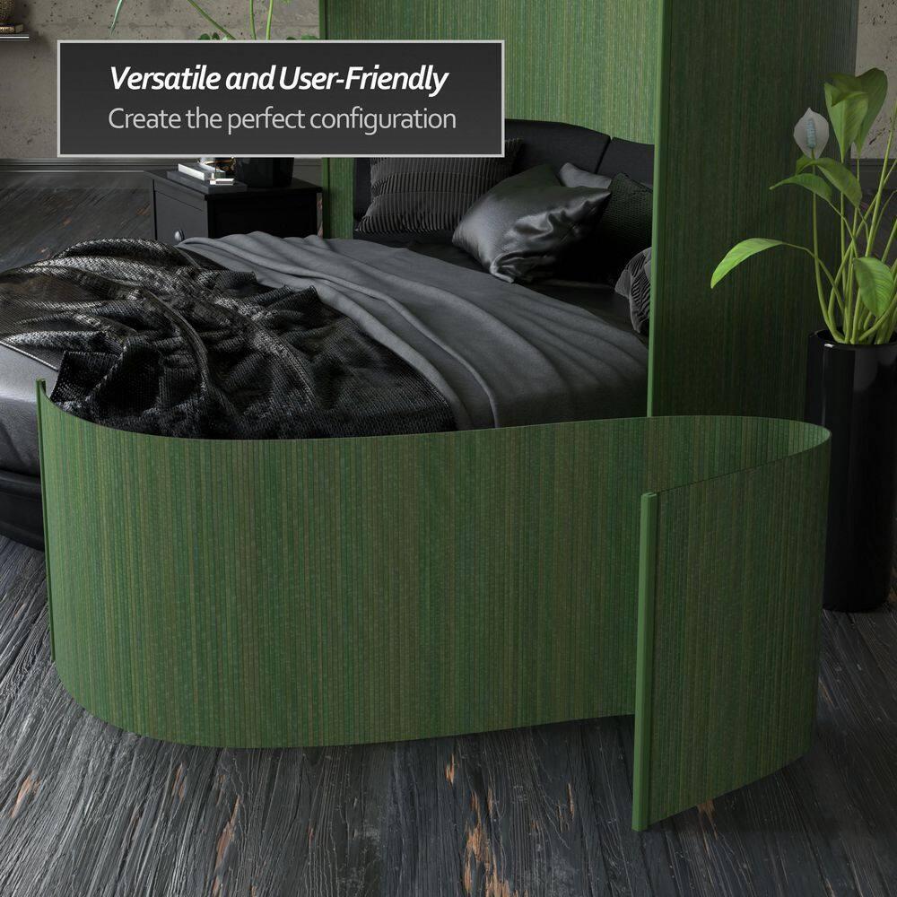 2 ft. Short Bamboo Wave Screen - Distressed Green