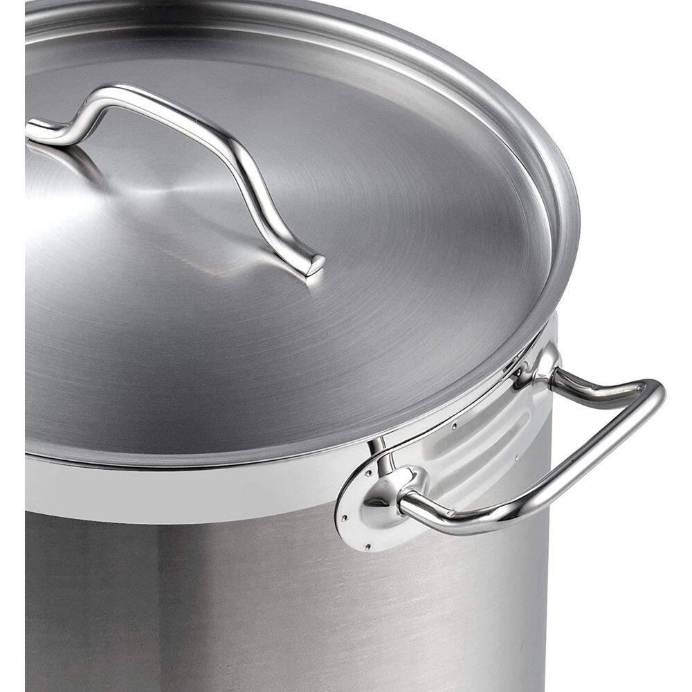 Cooks Standard Professional Stainless Steel Stock Pot with Lid, Silver