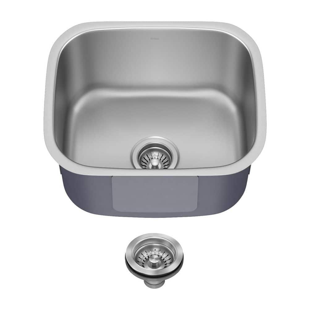 KRAUS Premier Undermount Single Bowl 18-Gauge Stainless Steel Kitchen Sink