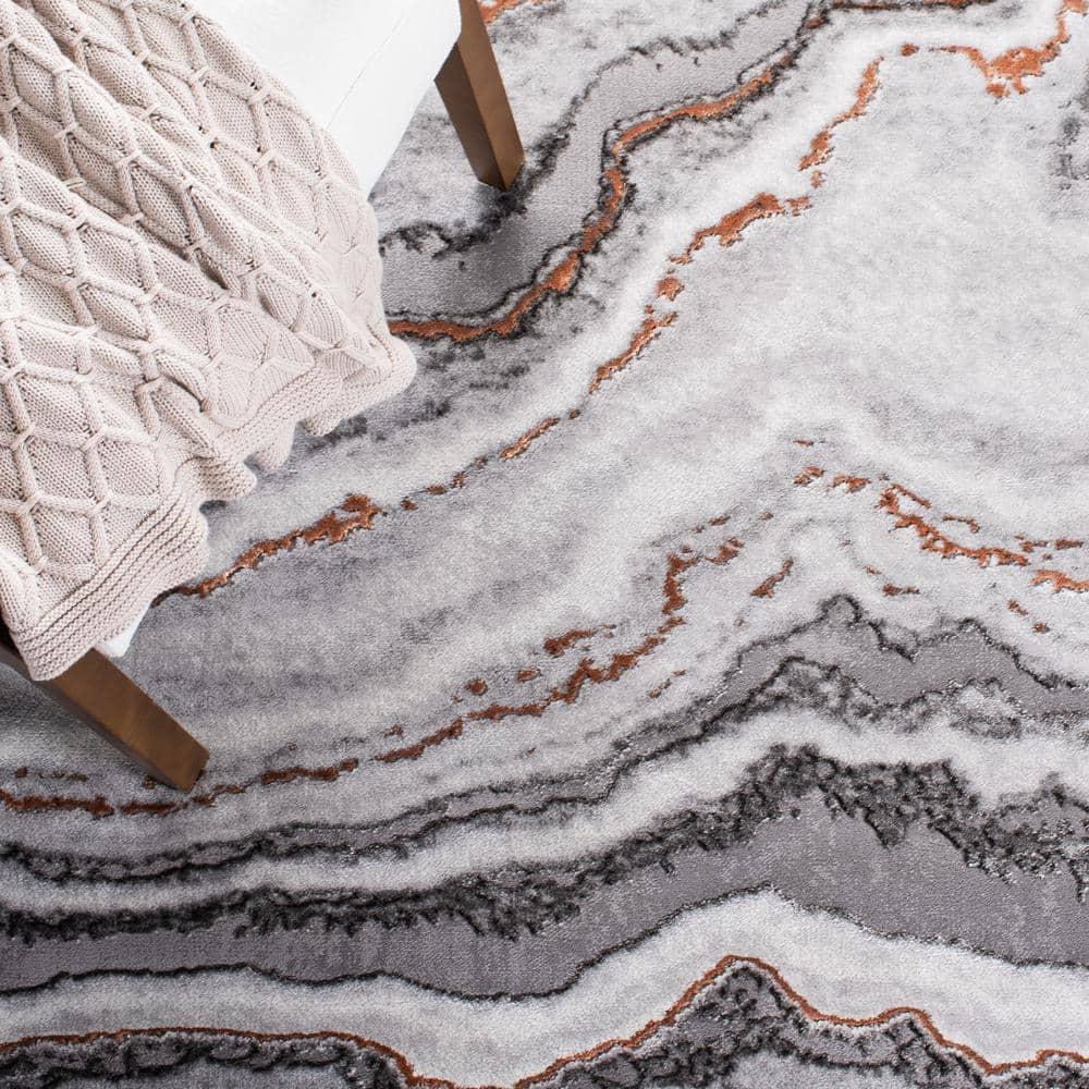 Wade Logan® Swindle Abstract Gray/Blue Area Rug