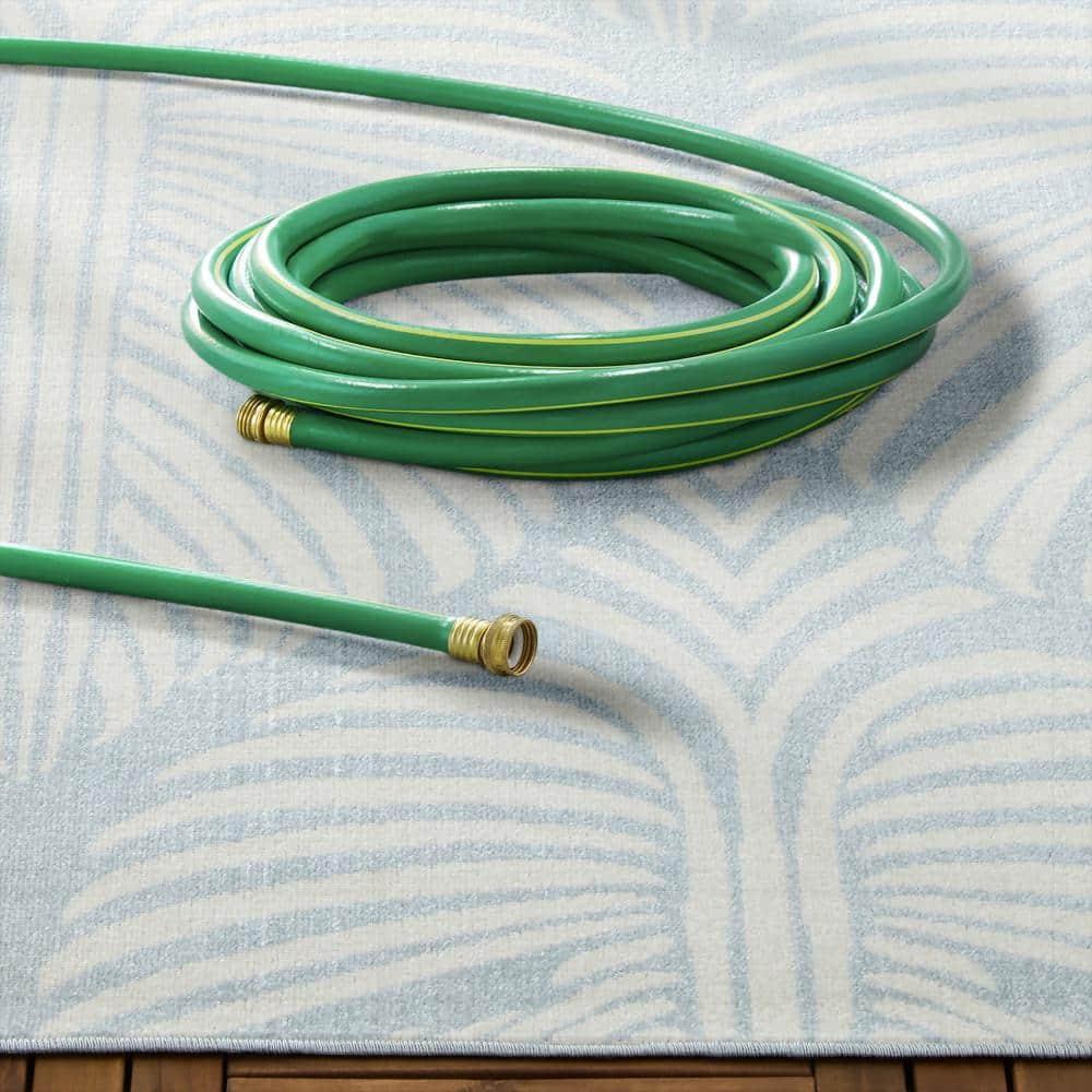 TOMMY BAHAMA Lanai Palm Leaves Indoor Outdoor Area Rug Blue/Ivory