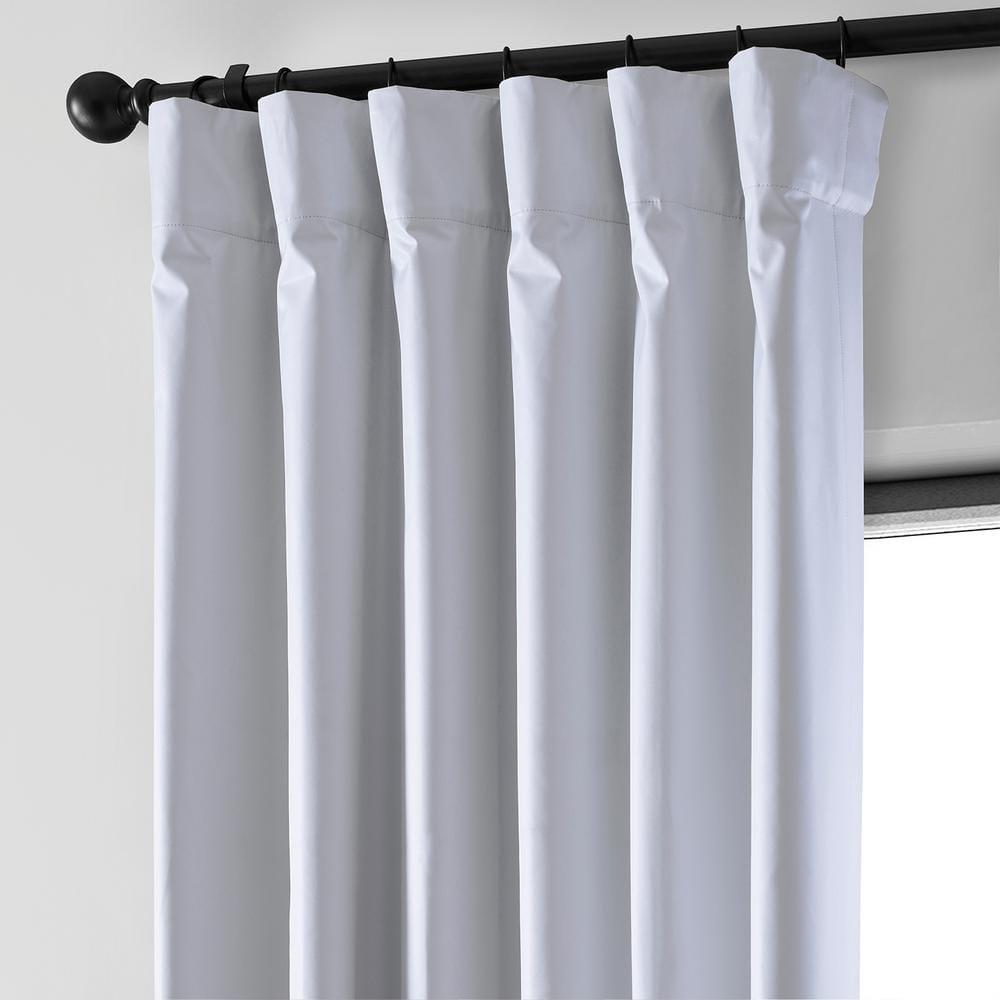 Exclusive Fabrics  Essential Polyester Solid Blackout Curtains - Thermal Insulated Window Curtains Rod Pocket (Single Panel) 50 X 108 - Off White