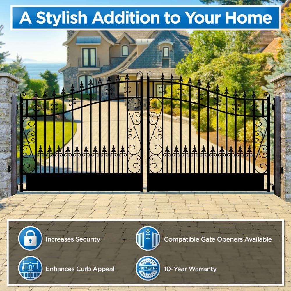 ALEKO Steel Dual Swing Driveway Gate - VENICE Style