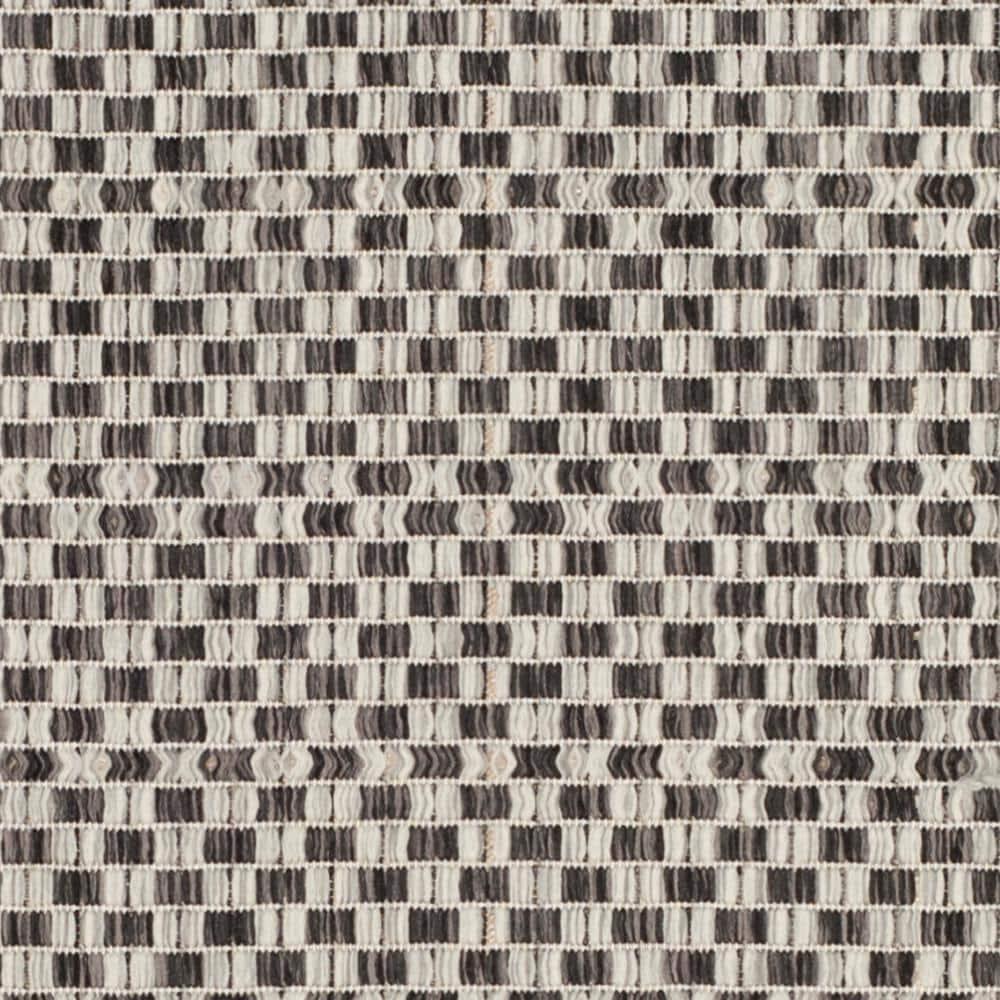 Courtyard CY8653 Power Loomed Indoor and Outdoor Area Rug - Black/Light Grey - 4'x5'7" - Safavieh