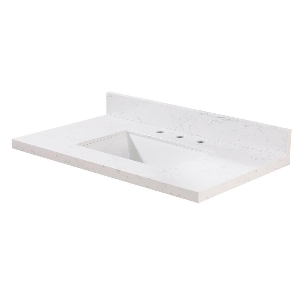 37'' Stone Single Bathroom Vanity Top with Sink