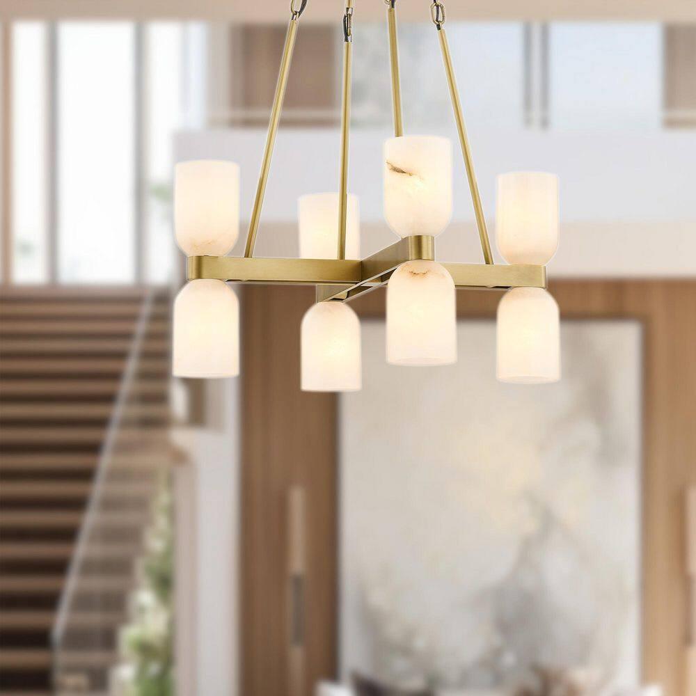 Lucian 8 - Light Modern Linear Chandelier