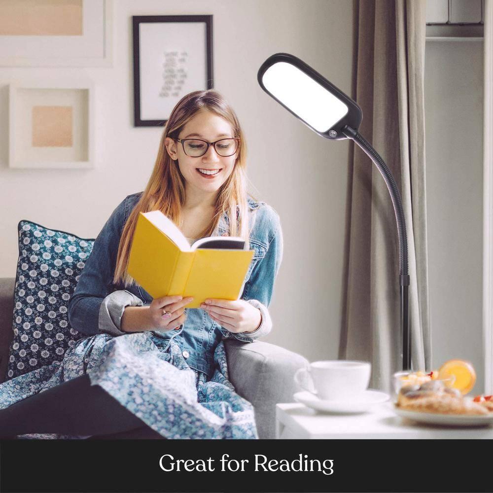 Brightech Litespan Slim 55 in. Industrial Dimmable LED Directional Task Floor Lamp
