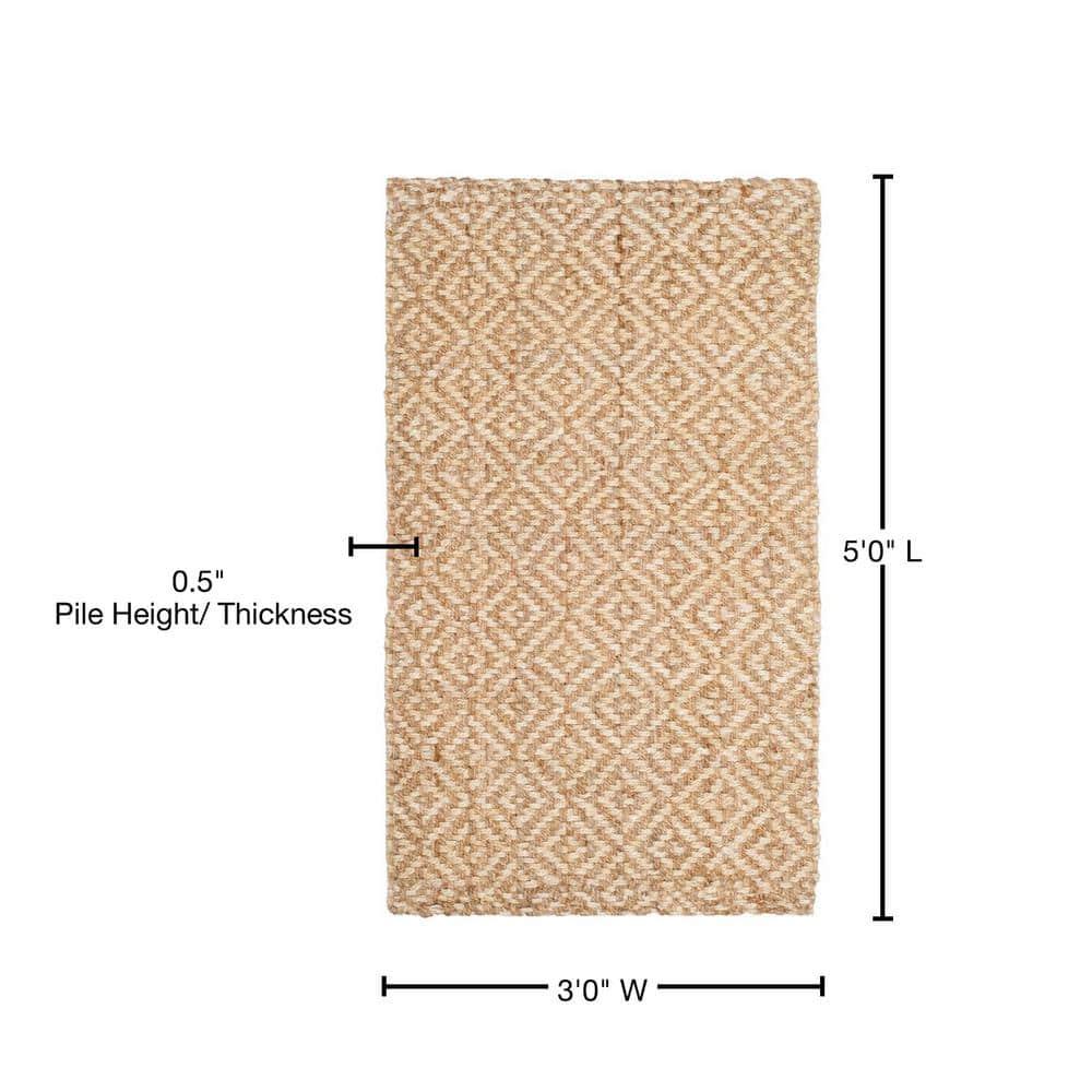 Natural Fiber NF261 Hand Woven Indoor Accent Rug - Ivory/Natural - 3'x5' - Safavieh