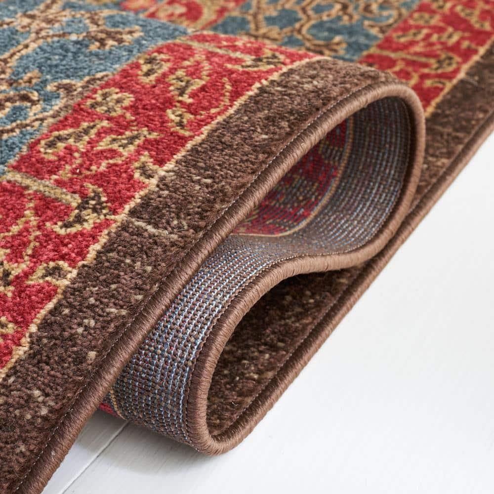 Mahal MAH620 Power Loomed Indoor Area Rug - Navy/Red - 5'1"x5'1" - Safavieh.