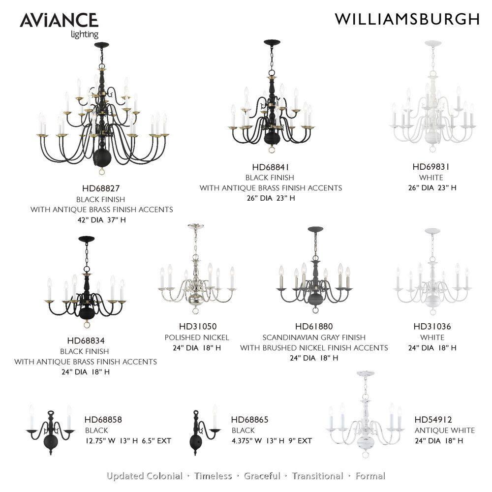 Livex Lighting Williamsburgh 12 - Light Chandelier in  Black