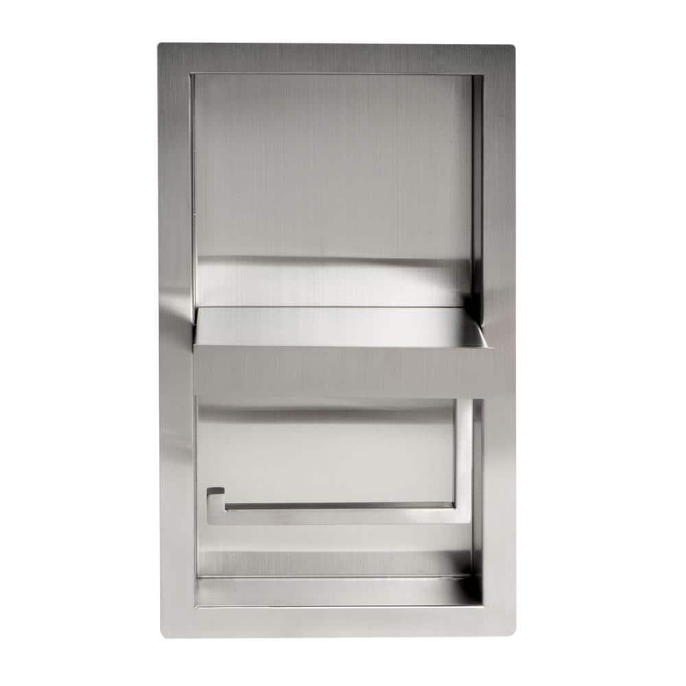 PVD Stainless Steel Recessed Toilet Paper Holder / Bathroom Niche