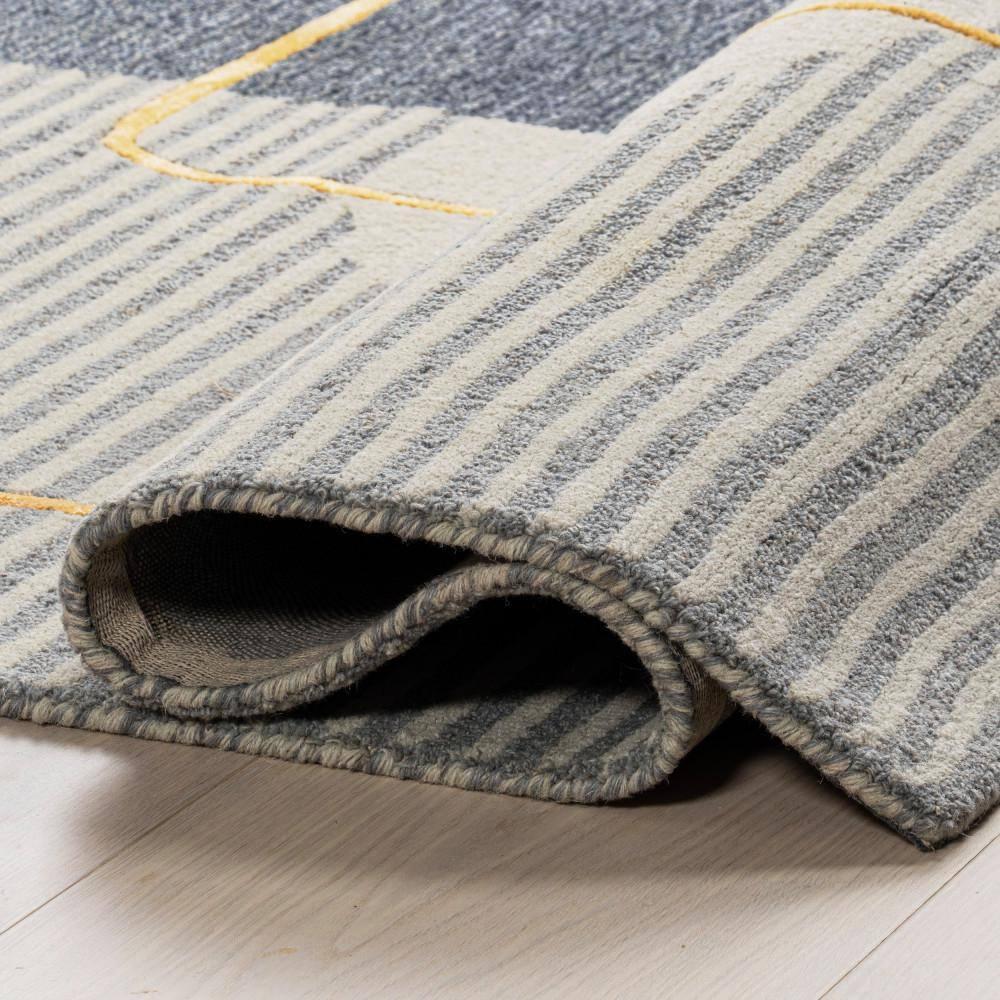 Nuloom Shelley Abstract Striped Wool Indoor Area Rug, 4' x 6', Blue