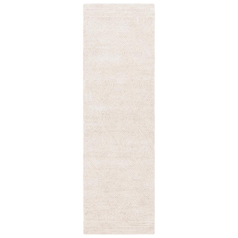 SAFAVIEH Abstract Caelestinus Ogee Wool Runner Rug, Ivory/Beige, 2'3" x 8'