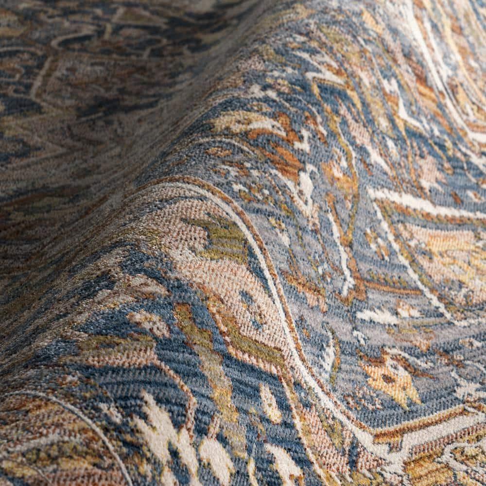 Nuloom Harriet Medallion 8 Square Indoor Area Rug for Living Room Bedroom Dining Room Kitchen, Rust/Multicolor