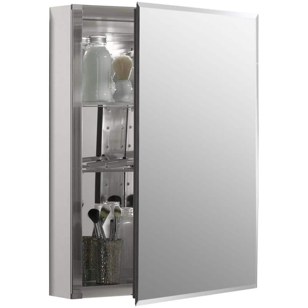 CLC Recessed or Surface Mount Frameless Aluminum Medicine Cabinet Adjustable Shelves