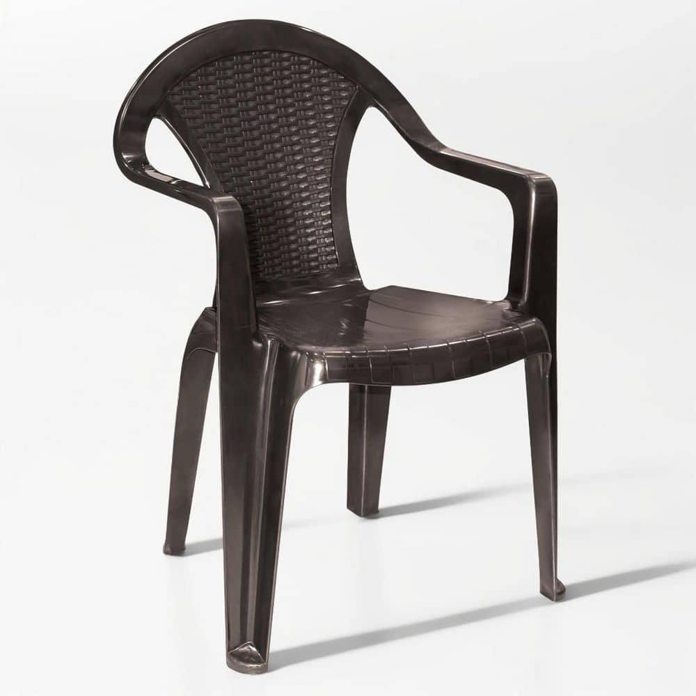 Orren Ellis Outdoor Stacking Dining Armchair (Set of 4)