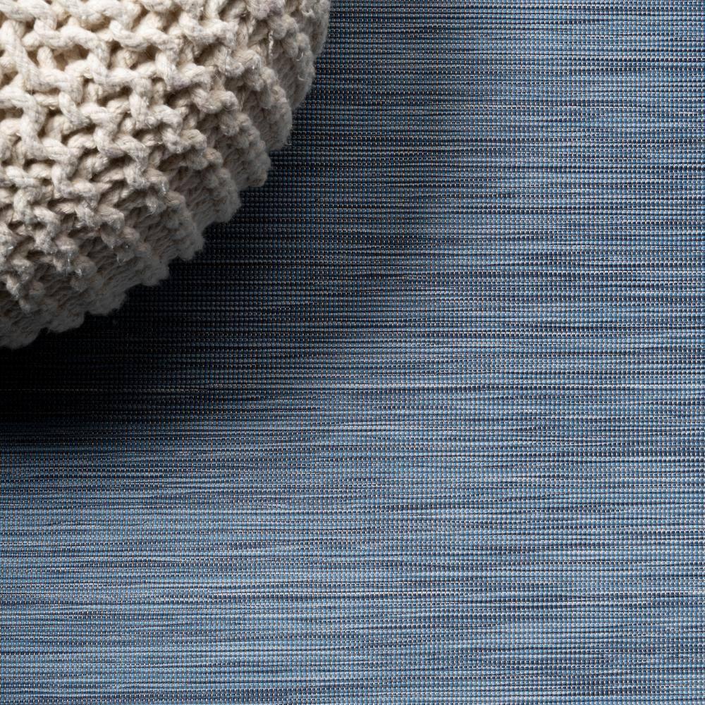 9'x12' Ethan Modern Flatweave Solid  Area Rug, Blue - JONATHAN Y