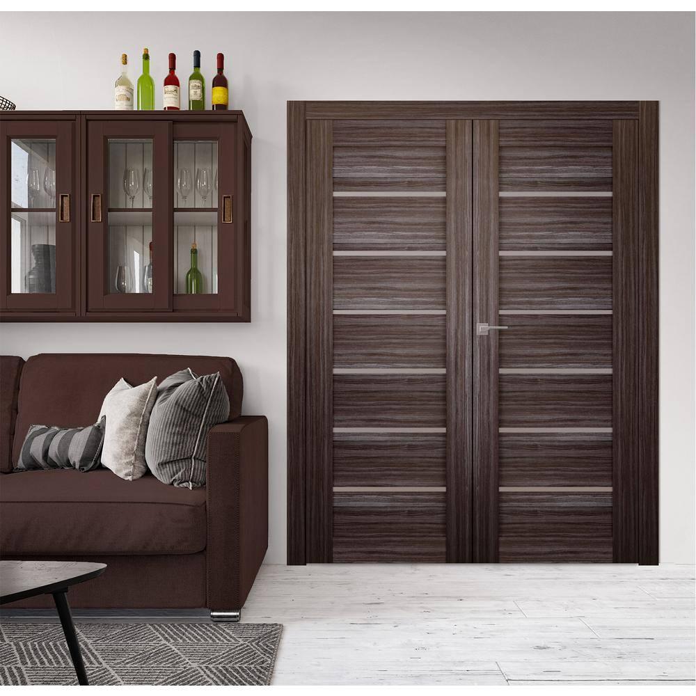 Belldinni Alba Solid Manufactured Wood and Glass Composite Paneled Prefinished French Door